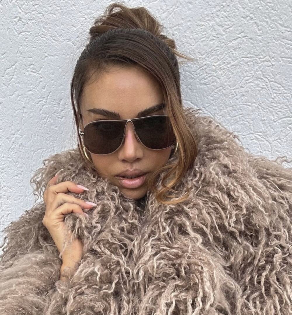 NEW Miu Miu MU A56S Aviator Sunglasses in Gold Grey $607
